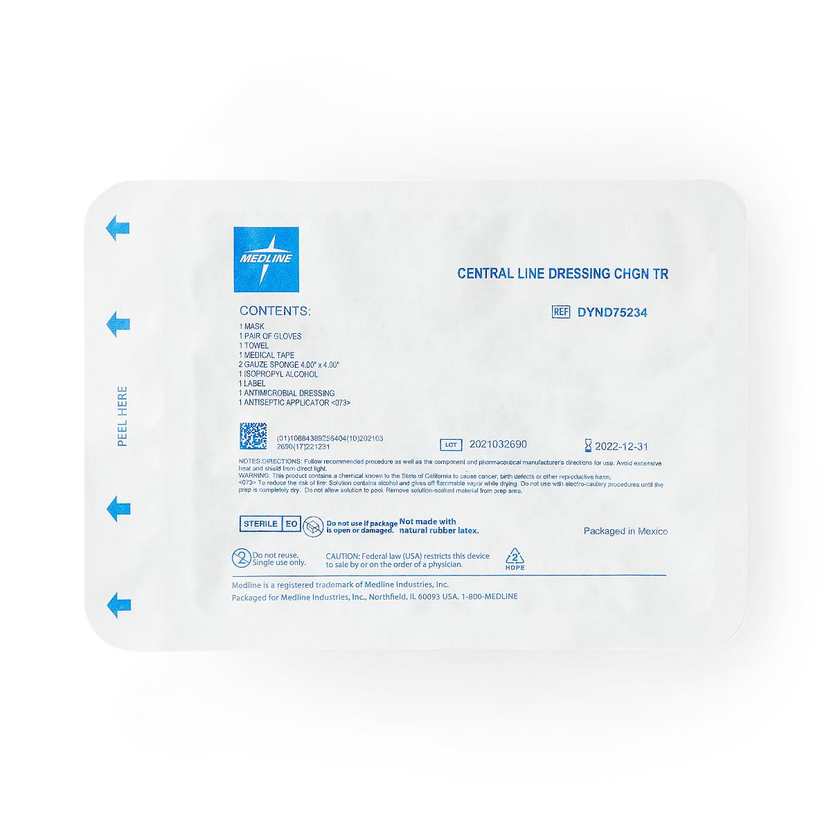 Dressing Change Tray Medline Central Line | Medline DYND75234 | PROCEDURE  TRAYS | PROCEDURE TRAYS | Rally Inc.