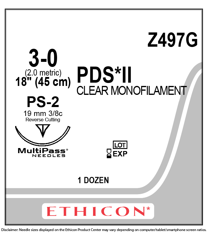 Suture with Needle PDS II Absorbable | Ethicon - Suture J